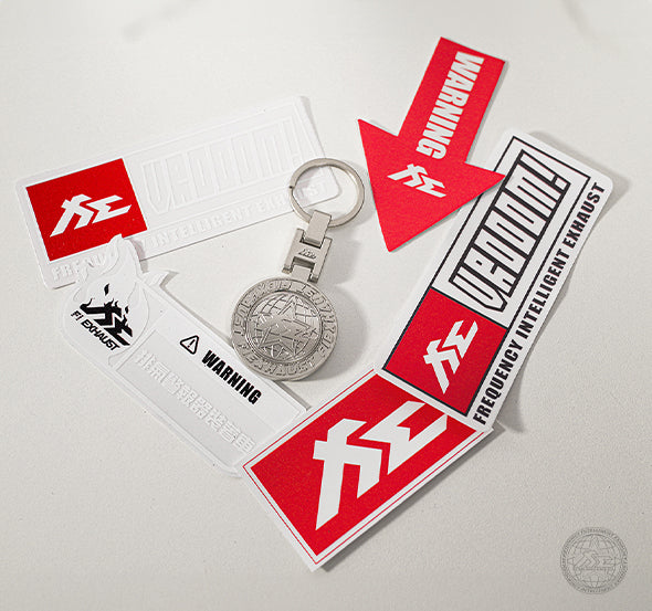 Fi Car Stickers and Key Chain