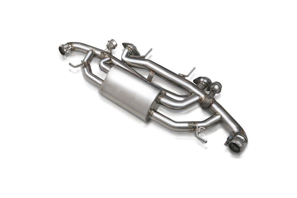 Aston Martin Vanquish V12 catback exhaust system with valvetronic technology for enhanced performance and sound. High-quality stainless steel construction for durability and style. Upgrade your Aston Martin Vanquish V12 with our aftermarket catback exhaust for a thrilling driving experience.