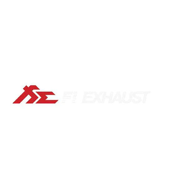 Fi EXHAUST Classic Red and White Car Sticker