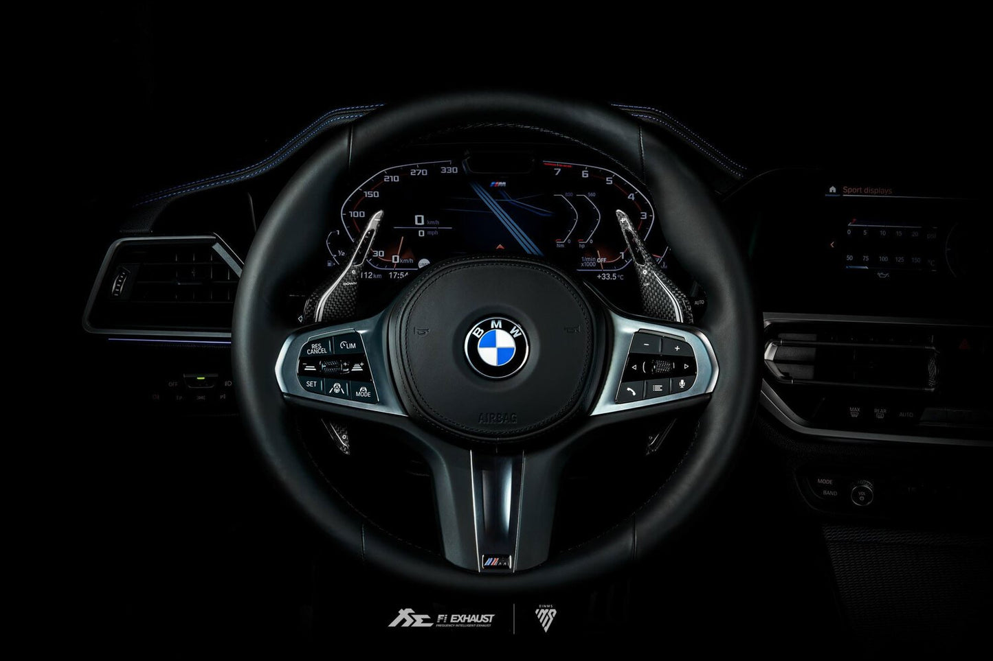 BMW G Series 1K Carbon Fiber Sporty Silver Paddle Shifter