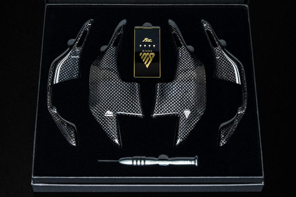 Supra MK5 A90 1K Carbon Fiber Sporty Silver Paddle Shifter
