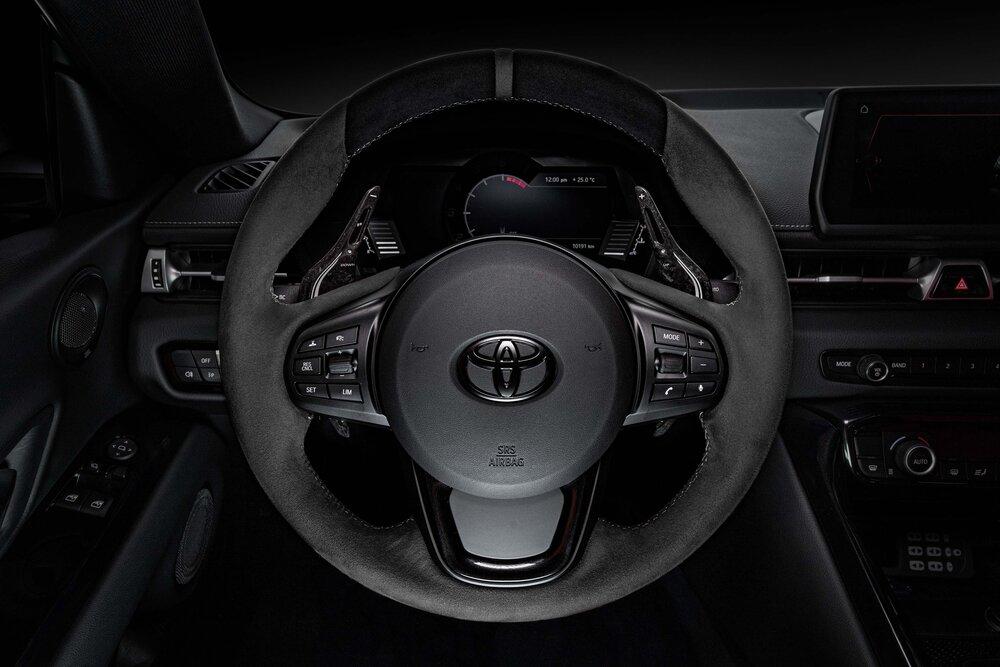 Supra MK5 A90 1K Carbon Fiber Sporty Silver Paddle Shifter