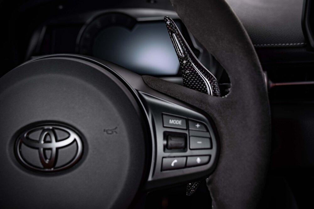 Supra MK5 A90 1K Carbon Fiber Sporty Silver Paddle Shifter