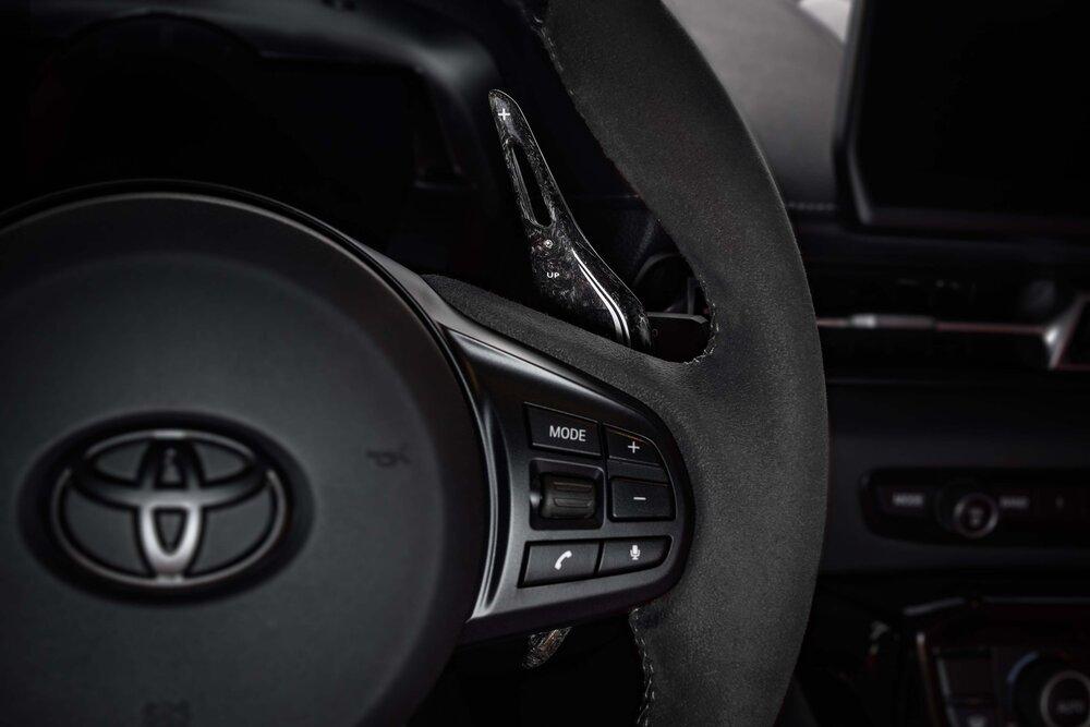 Supra MK5 A90 Forged Carbon Sporty Silver Paddle Shifter