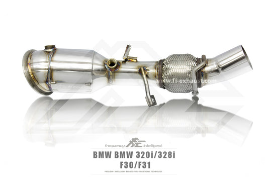Performance downpipes for BMW F30/F31 320i/328i, crafted for enhanced exhaust flow and engine responsiveness. Upgrade your BMW F30/F31 320i/328i with aftermarket downpipes for increased horsepower and torque. Stainless steel construction ensures durability and reliability. Explore our selection of BMW F30/F31 320i/328i downpipes for a thrilling driving experience.