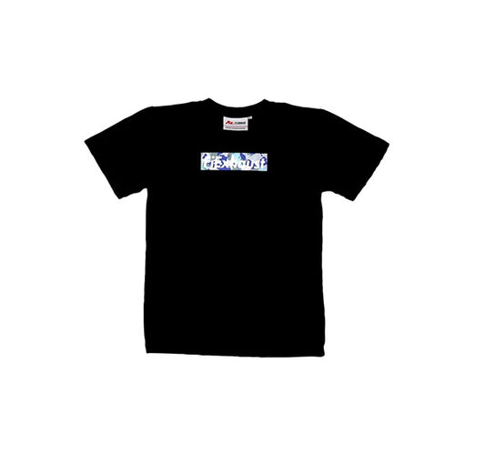 "Fi EXHAUST Camo LOGO" Black Crew Neck T-Shirt
