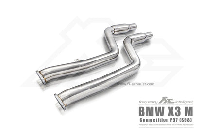 Bmw f97 x3m f98 x4m 3.0tt s58 2019 valvetronic catback exhaust d