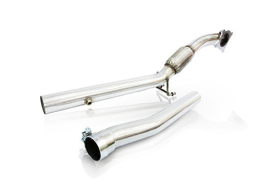 Performance downpipes for VW Mk6 Golf Gti, crafted for enhanced exhaust flow and engine responsiveness. Upgrade your VW Mk6 Golf Gti with aftermarket downpipes for increased horsepower and torque. Stainless steel construction ensures durability and reliability. Explore our selection of VW Mk6 Golf Gti downpipes for a thrilling driving experience.