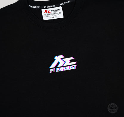 "Huracan-Race To Finish" Black Heavyweight Crew Neck T-Shirt [Limited Ed.]