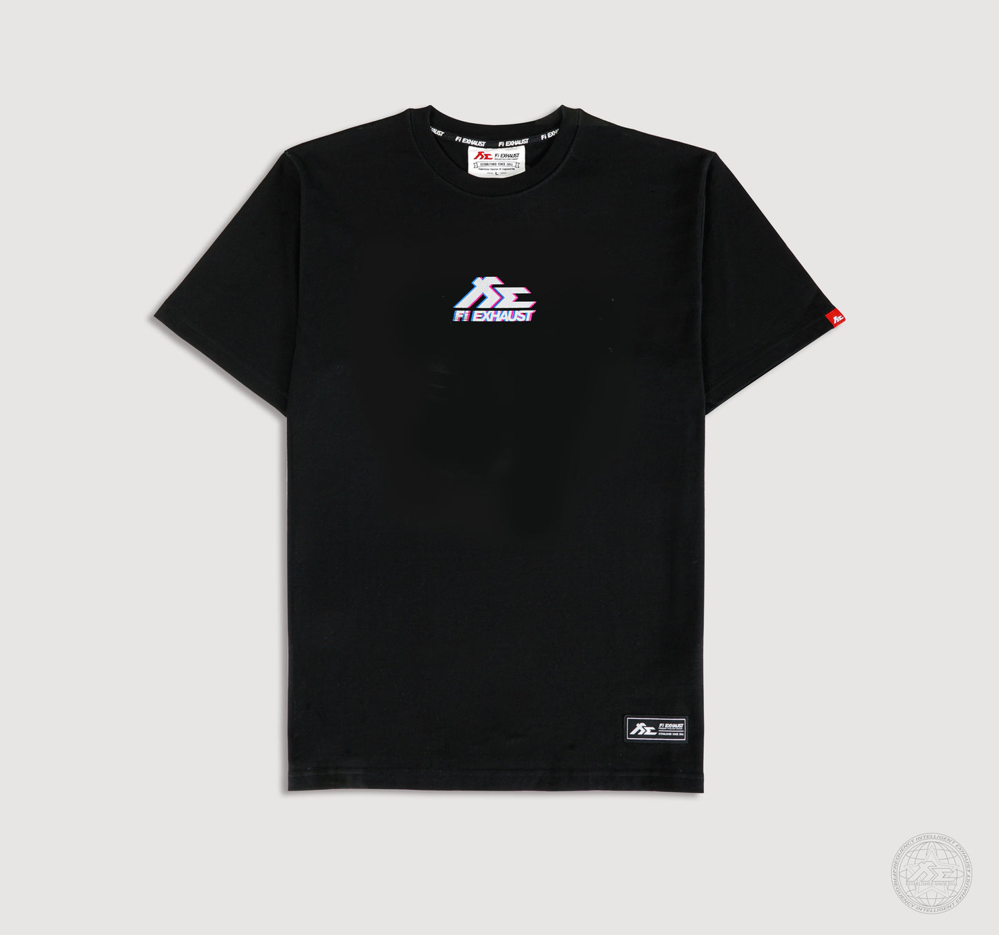 "Huracan-Race To Finish" Black Heavyweight Crew Neck T-Shirt [Limited Ed.]