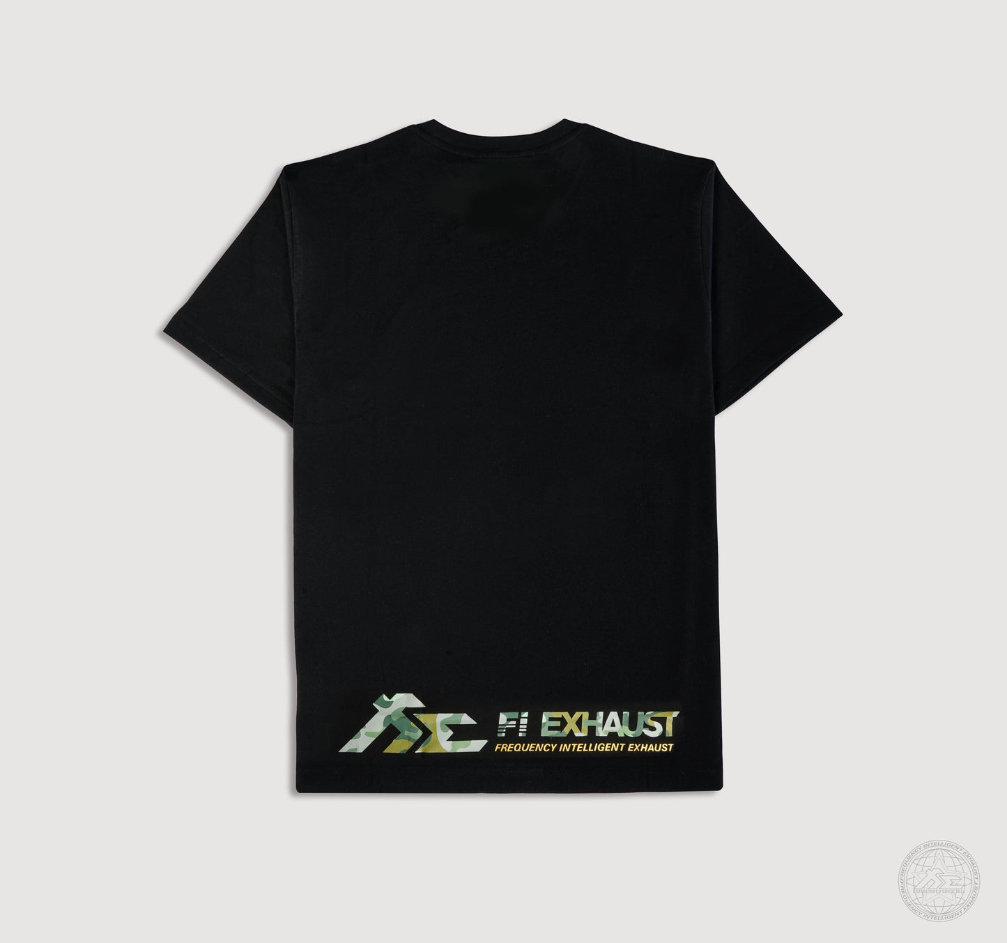 Reflected Wave (Camo)" Black Heavyweight Crew Neck T-Shirt [Limited Ed.]