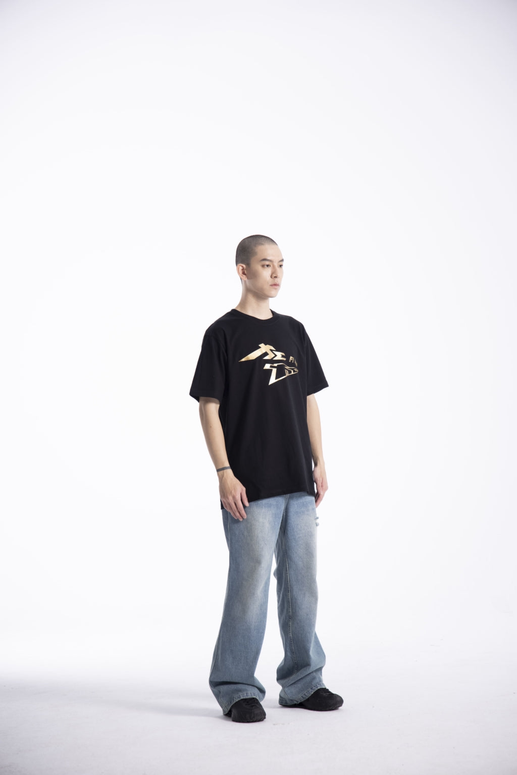 Reflected Wave (Gold) Heavyweight Crew Neck T-Shirt [Limited Ed.]