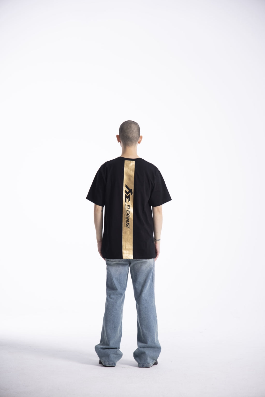 "Finish Line V1 (Gold)" Black Heavyweight Crew Neck T-Shirt [Limited Ed.]