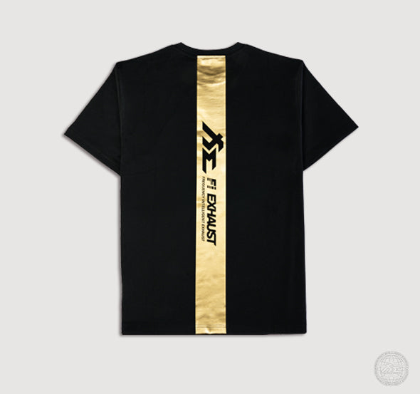 "Finish Line V1 (Gold)" Black Heavyweight Crew Neck T-Shirt [Limited Ed.]