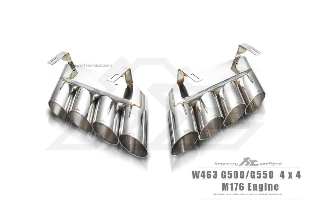 Mercedes-Benz W463 G500 / G550 / 4x4 Squared Ultimate Double Quad Ver  catback exhaust system with valvetronic technology for enhanced performance and sound. High-quality stainless steel construction for durability and style. Upgrade your  Mercedes-Benz W463 G500 / G550 / 4x4 Squared Ultimate Double Quad Ver  with our aftermarket catback exhaust for a thrilling driving experience.