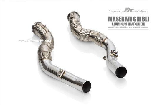Performance downpipes for Maserati Ghibli V6 Turbo, crafted for enhanced exhaust flow and engine responsiveness. Upgrade your Maserati Ghibli V6 Turbo with aftermarket downpipes for increased horsepower and torque. Stainless steel construction ensures durability and reliability. Explore our selection of Maserati Ghibli V6 Turbo downpipes for a thrilling driving experience.